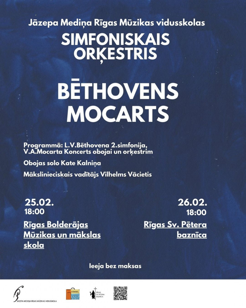 JMRMV Simfoniskais orķestris viesosies Rīgas Bolderājas Mūzikas un mākslas skolā ar koncertu
