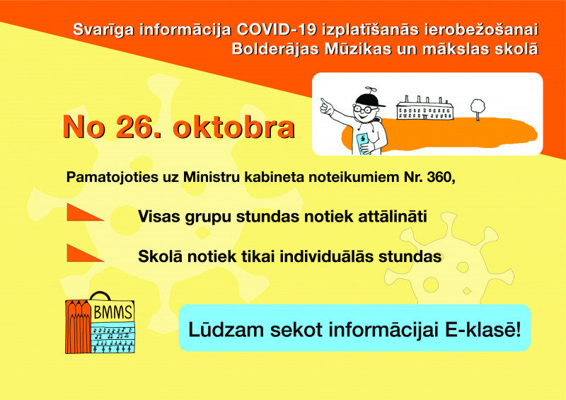 Par mācību procesu no 26.oktobra