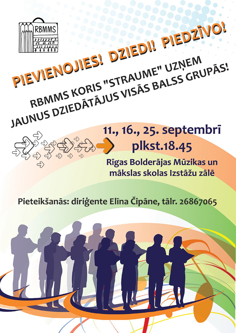 RBMMS koris "Straume" uzņem jaunus dziedātājus!