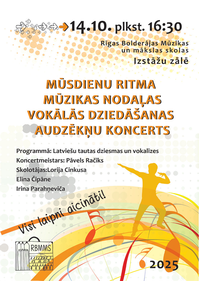 MRM dziedāšanas nodaļas audzēkņu koncerts