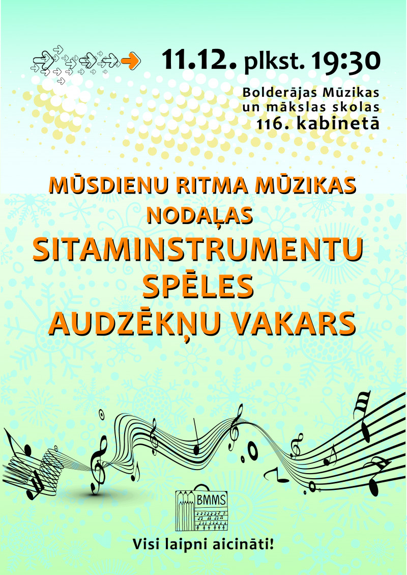 Mūsdienu ritma mūzikas nodaļas Sitaminstrumentu spēles audzēkņu vakars