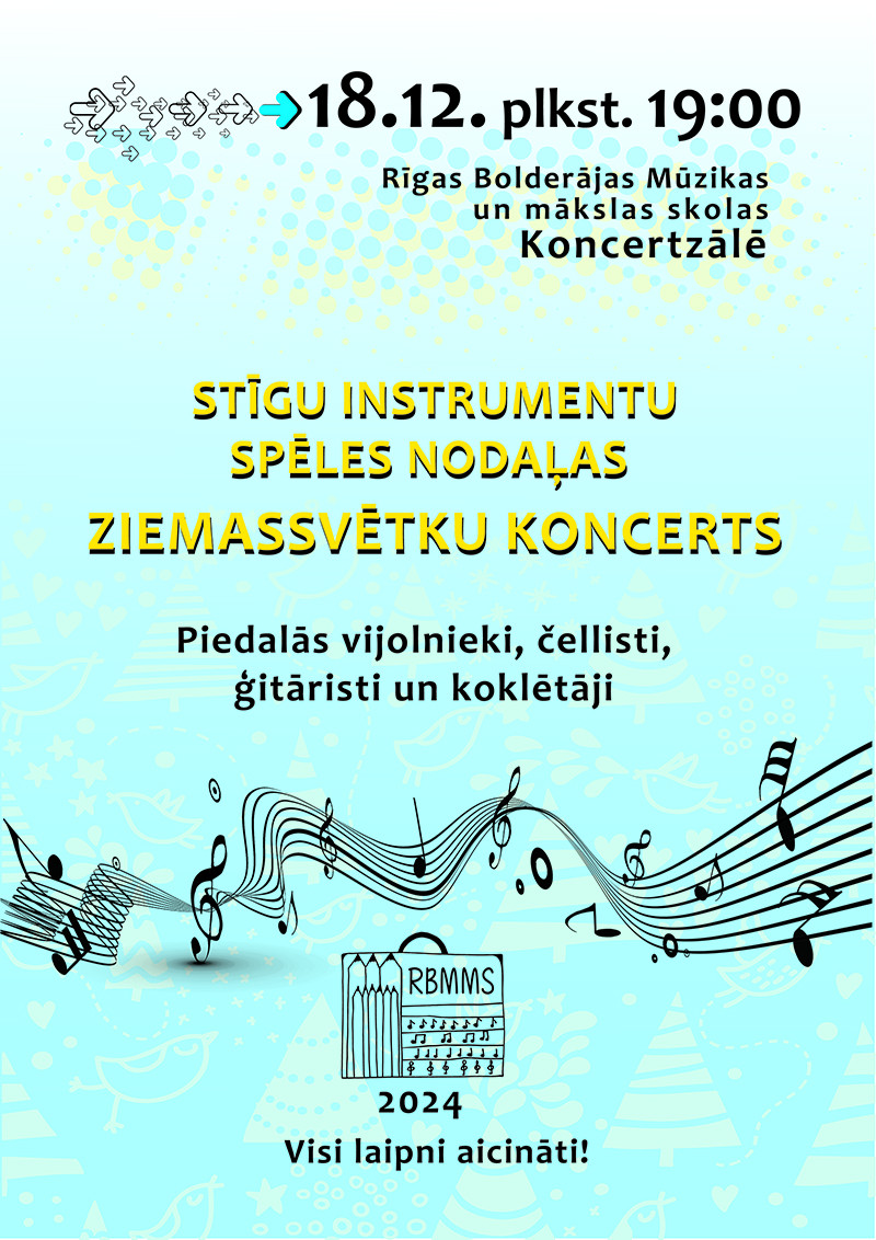 Stīgu instrumentu spēles nodaļas Ziemassvētku koncerts