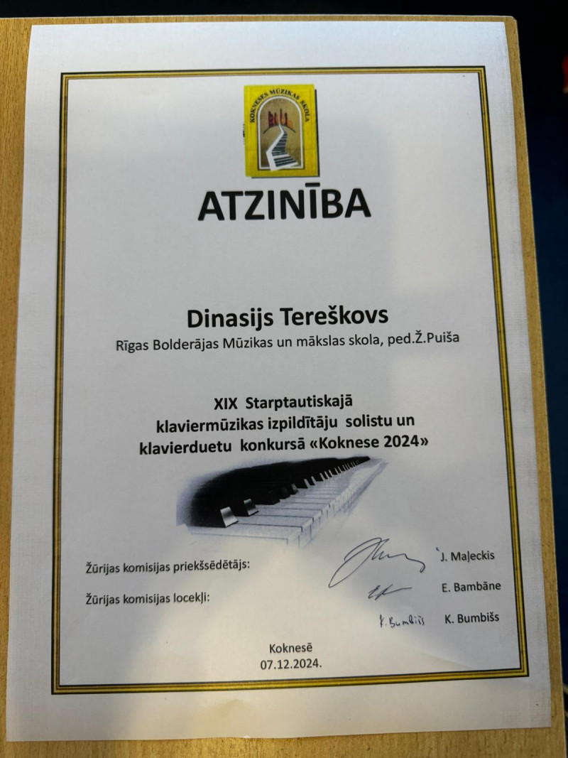 XIX Starptautiskais klaviermūzikas izpildītāju solistu un klavierduetu konkurss "Koknese 2024"