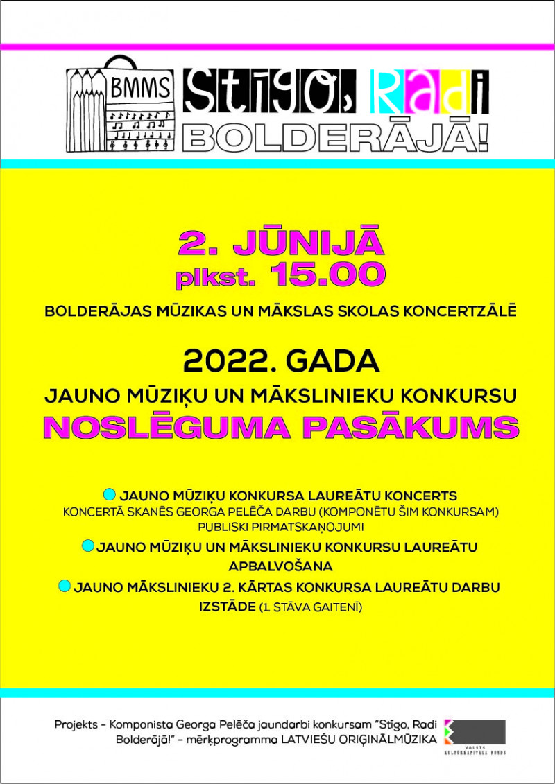 Konkursa STĪGO, RADI BOLDERĀJĀ! laureātu apbalvošana