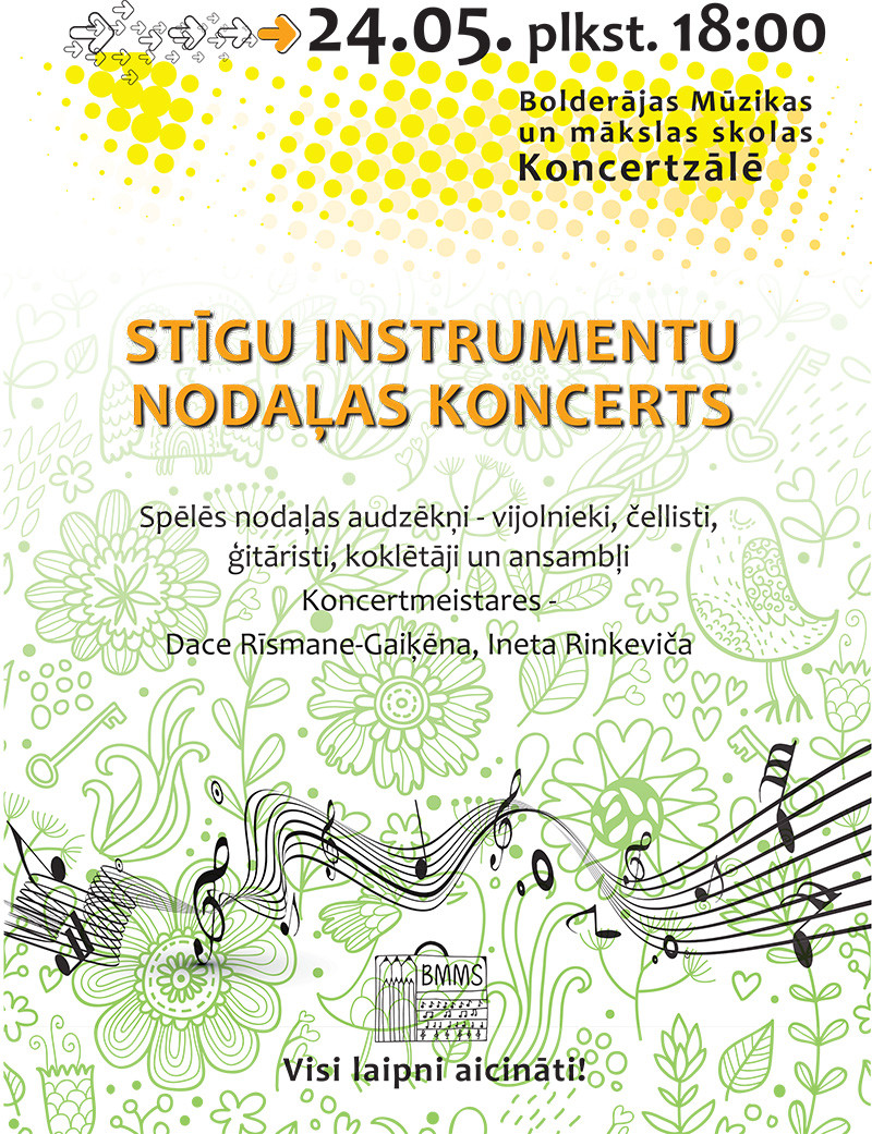 Stīgu instrumentu spēles nodaļas audzēkņu koncerts