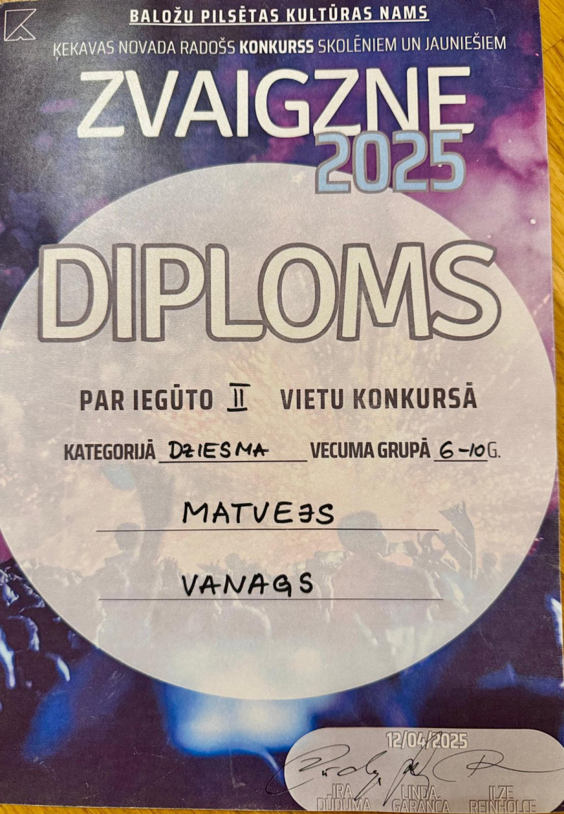 Ķekavas novada radošais konkurss  skolēniem un jauniešiem "Zvaigzne 2025"
